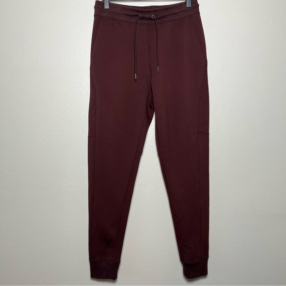Jil Sander x Uniqlo Women Track Suit Pants Small Burgundy Brown‎ Joggers Lounge - Picture 1 of 12